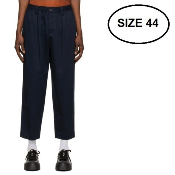 Marni, Men’s Cropped Gabardine Trousers In Navyblue. Size: 28 US. - NWT - Picture 1 of 16
